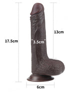 SLIDING SKIN DILDO 17.5 CM - ZWART
