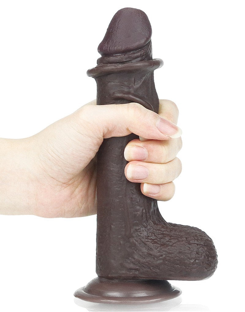 SLIDING SKIN DILDO 17.5 CM - ZWART
