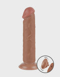 Sliding Skin Dildo 20 cm (Ø 3,8 cm) - Bruin