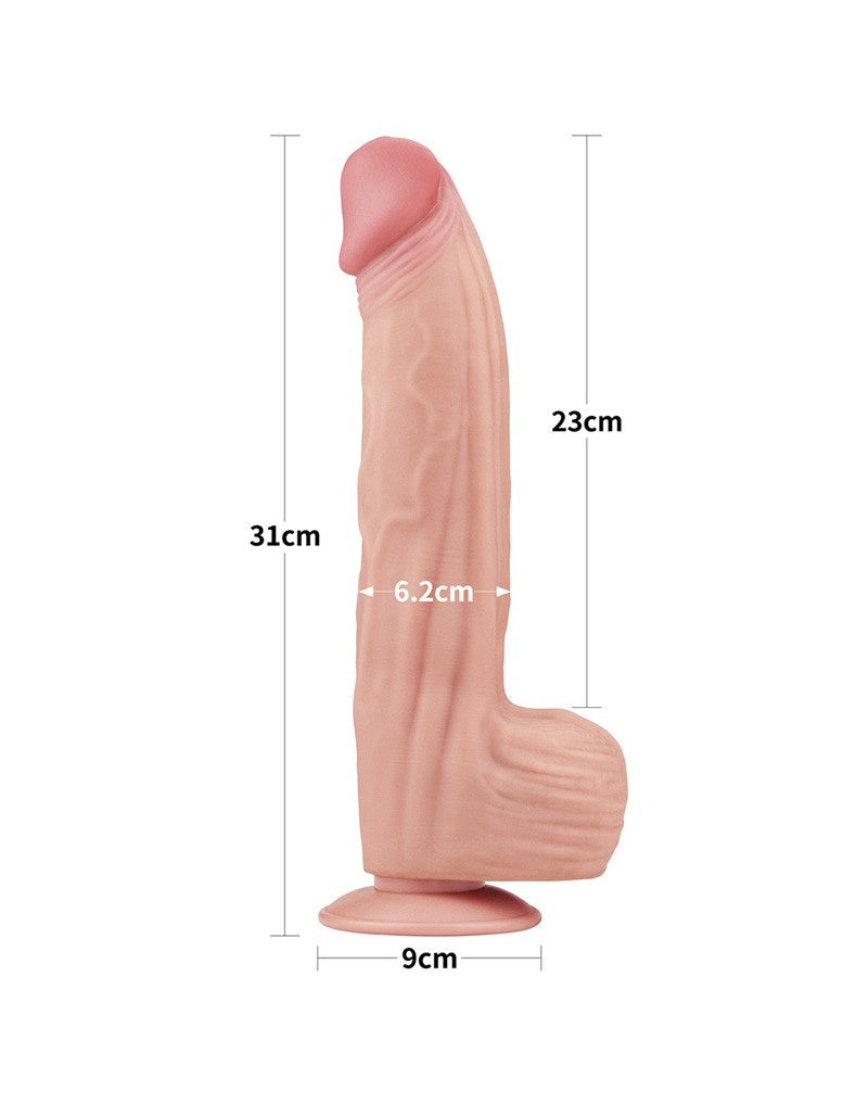 LOVETOY SLIDING SKIN DILDO 31 CM  NUDE
