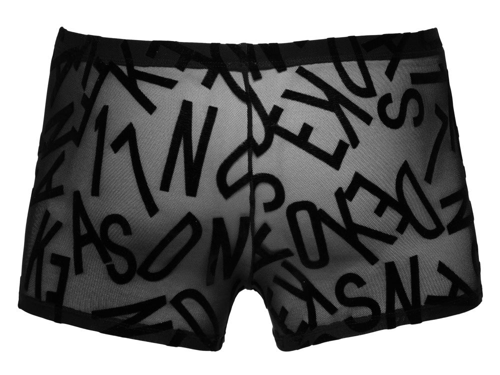 Mesh Shorts met Letterprint