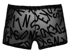 Mesh Shorts met Letterprint