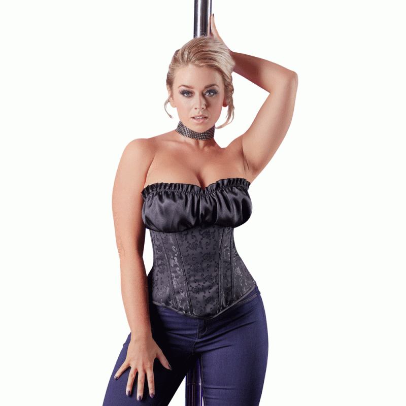 Zwarte corsage top