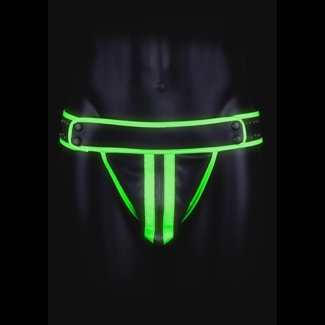 Striped Jockstrap - Glow in the Dark - Neon