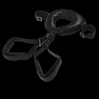 Padded Thigh Sling with Hand Cuffs - Black
