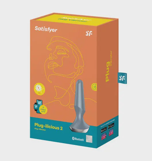 SATISFYER PLUG-ILICIOUS 2 VIBRERENDE ANALE PLUG GRIJS