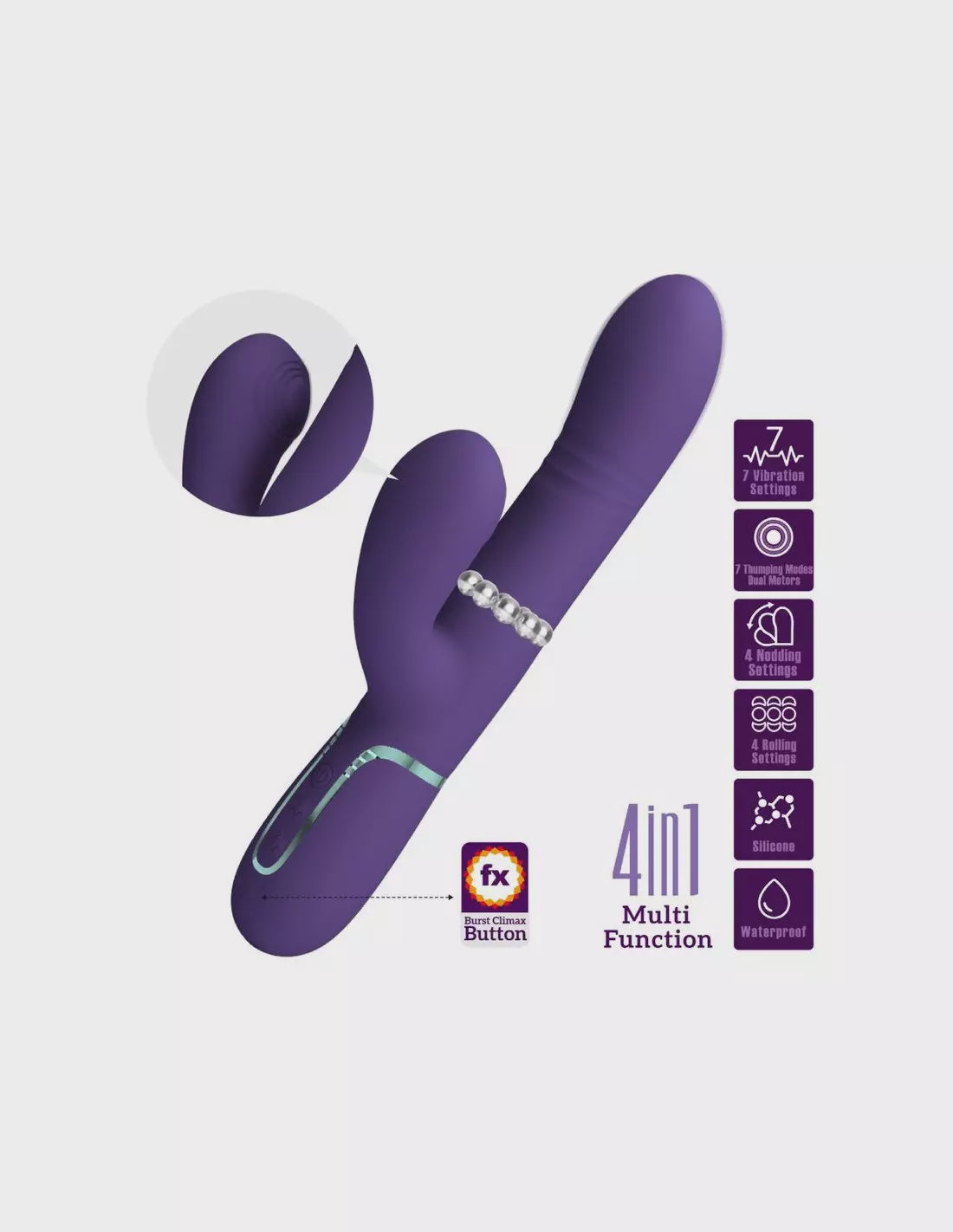 PRETTY LOVE MULTIFUNKTIONS G-SPOT VIBRATOR LILA