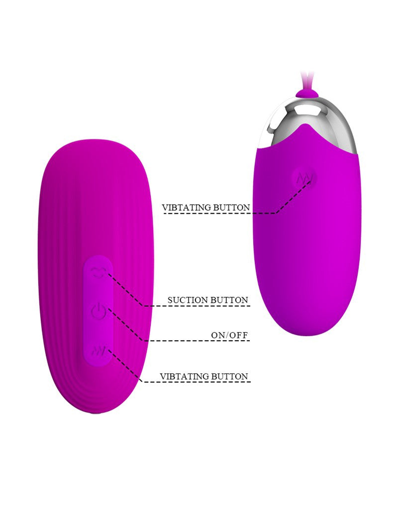 PRETTY LOVE - ORTHUS - VIBREREND EI MET AFSTANDSBEDIENING - ROZE