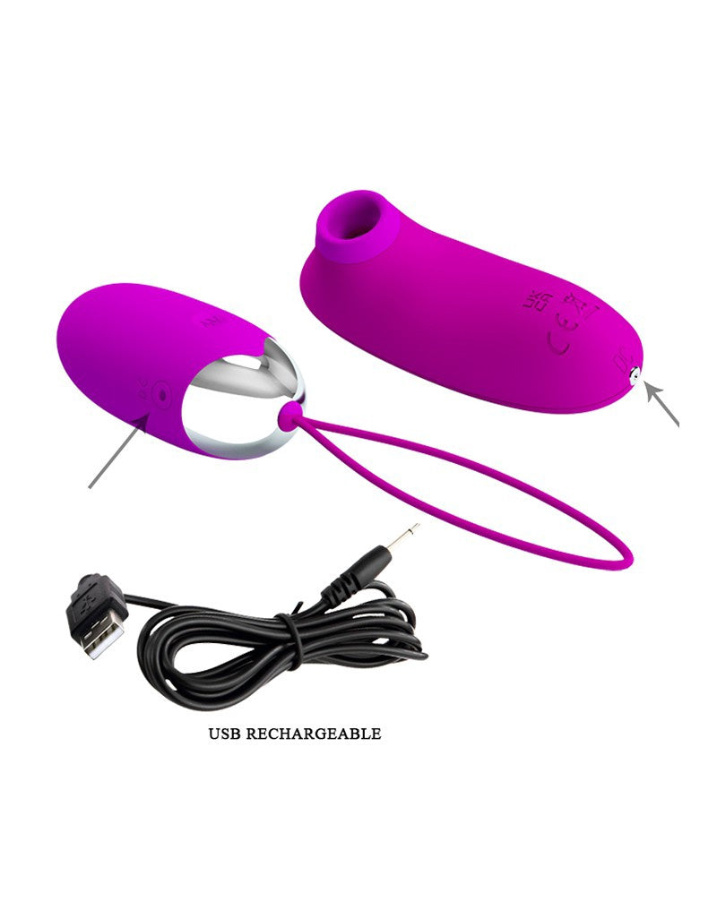 PRETTY LOVE - ORTHUS - VIBREREND EI MET AFSTANDSBEDIENING - ROZE