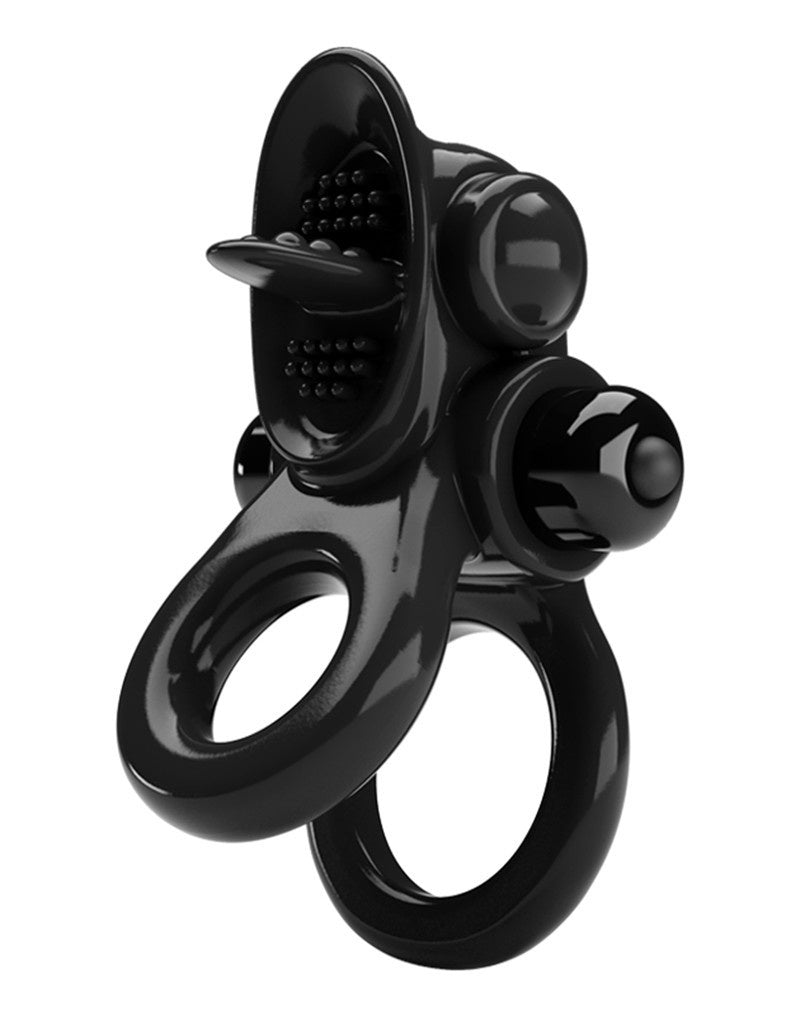 PASSIONATE RING VIBRERENDE COCKRING ZWART