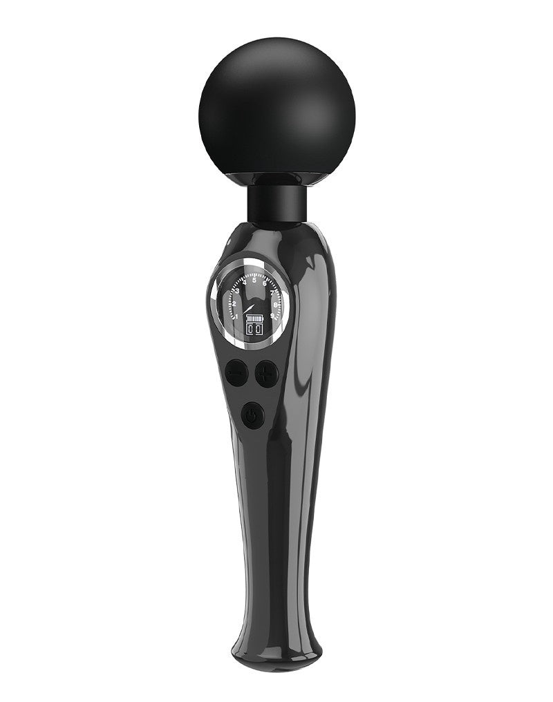 SKYLER  WAND VIBRATOR MET DIGITAAL LED DISPLAY ZWART