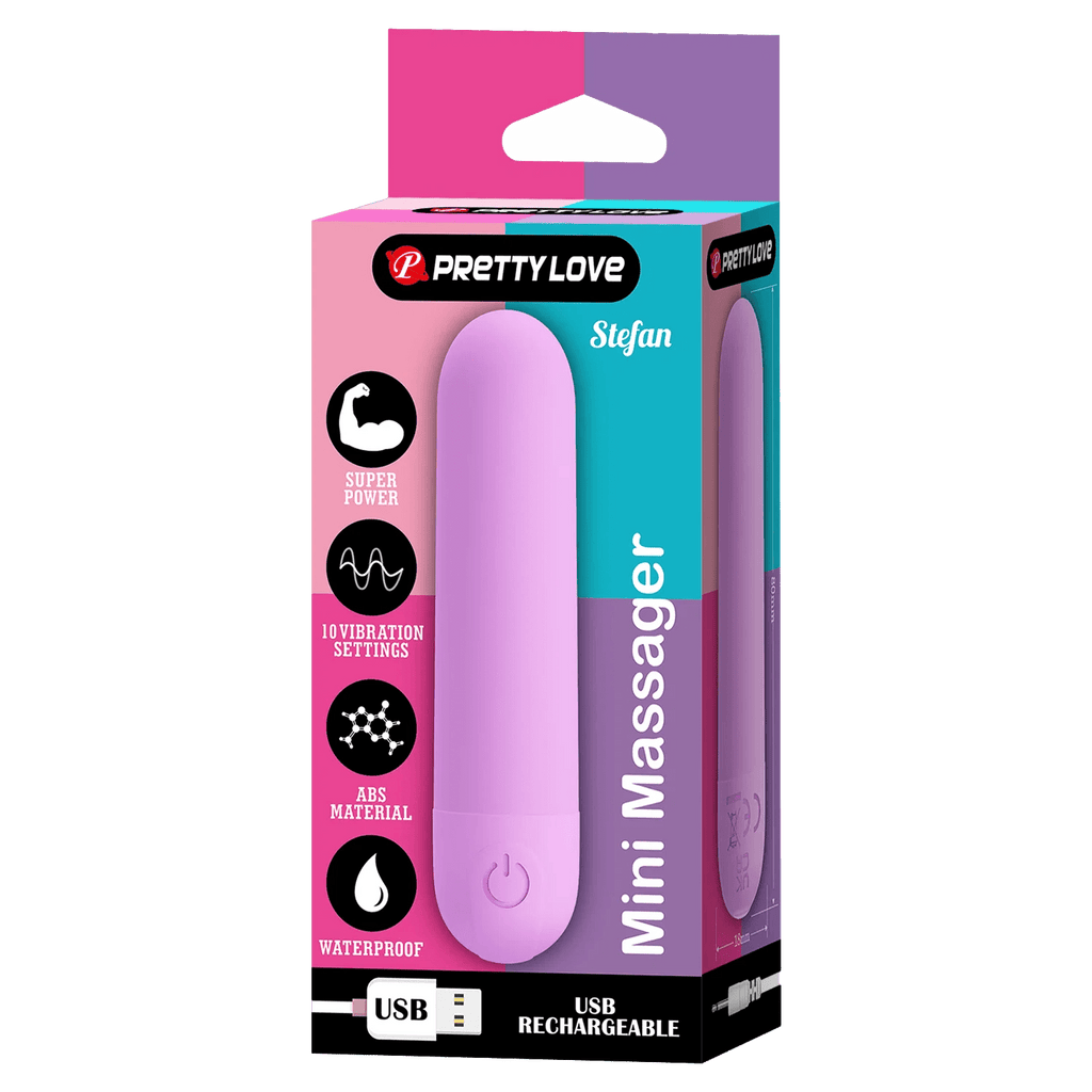 Pretty Love Stefan Mini Bullet Vibrator Oplaadbaar Paars - Private Fun