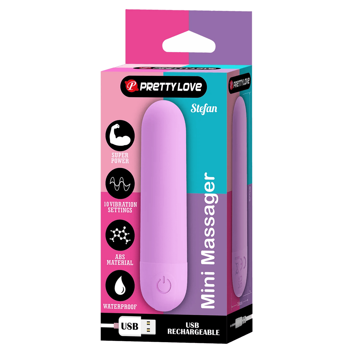 Pretty Love Stefan Mini Bullet Vibrator Oplaadbaar Paars - Private Fun