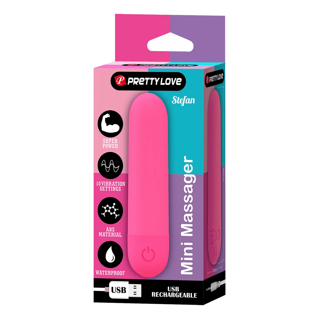 Pretty Love Stefan Mini Bullet Vibrator Oplaadbaar Roze - Private Fun