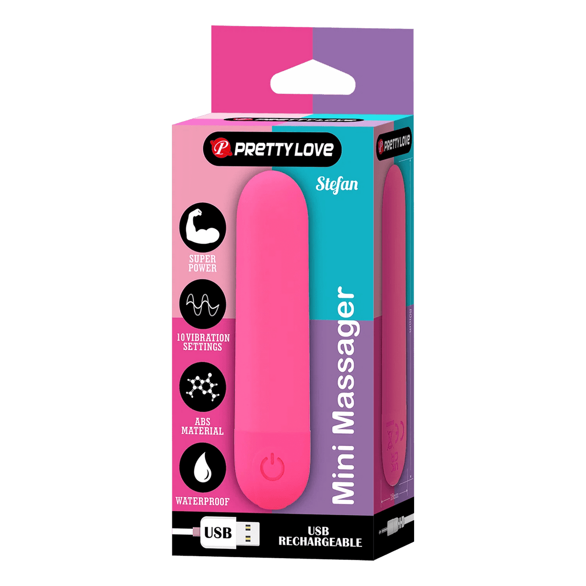 Pretty Love Stefan Mini Bullet Vibrator Oplaadbaar Roze - Private Fun
