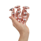 Rosy Gold - Metalen Buttplugset 3 stuks - Roségoud