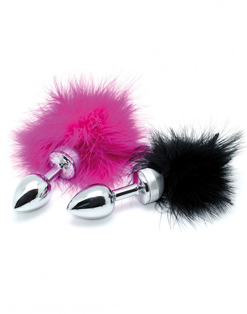 Rimba - Buttplug KLEIN met zwarte veer