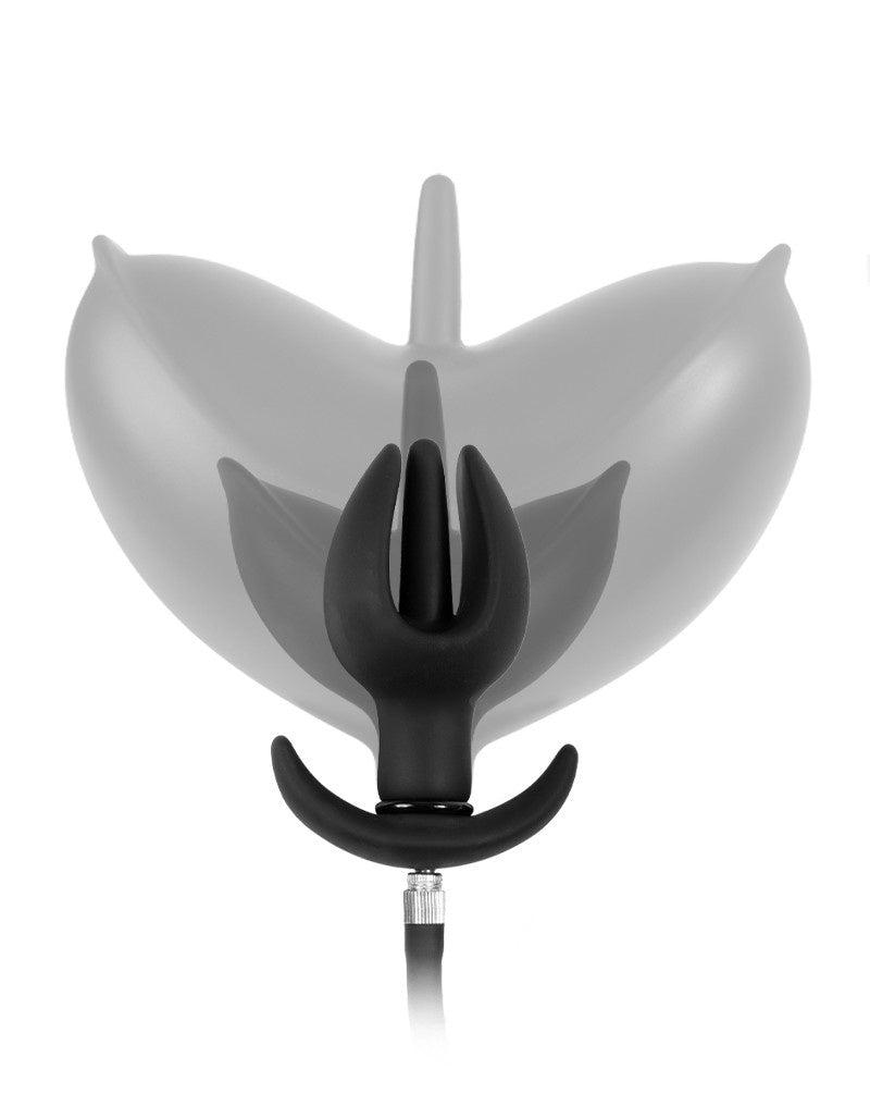RIMBA LATEX PLAY  OPBLAASBARE GEBOGEN ANAALPLUG MET POMP
