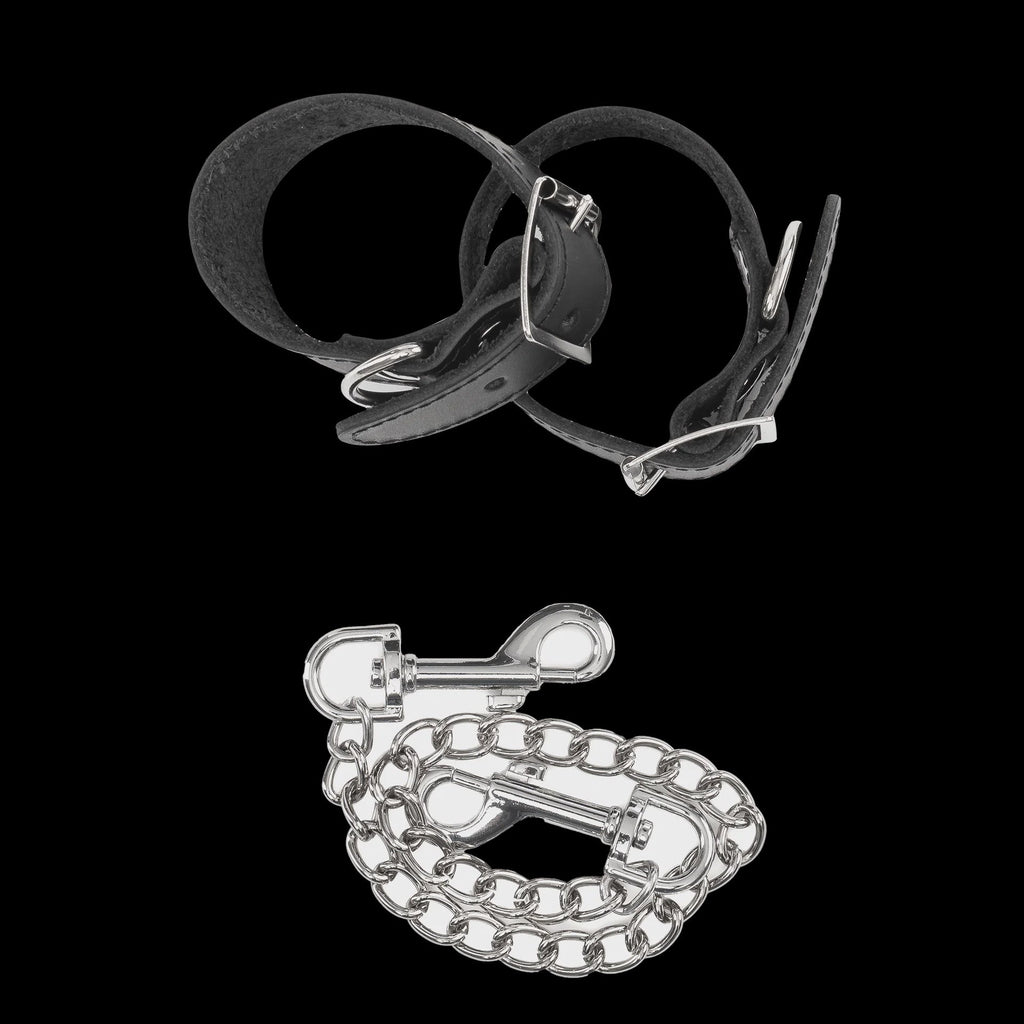 Rimba Lederen Handboeien met Afneembare Ketting