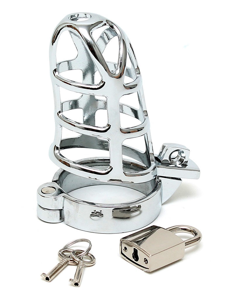METALEN PENIS KUISHEIDSGORDELTJE MET HANGSLOT