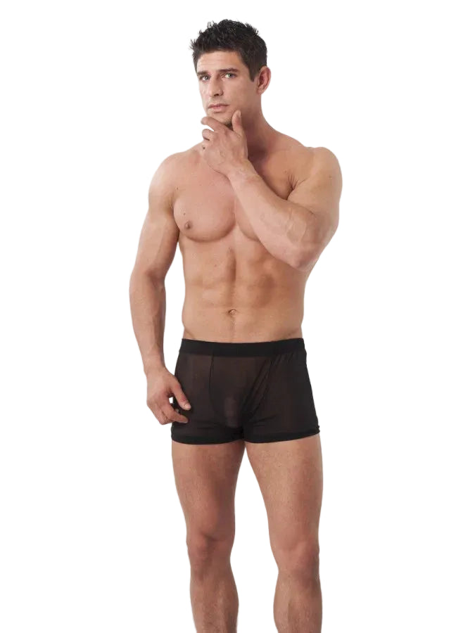 Doorzichtige zwarte boxershort van Amorable by Rimba - Stijlvolle herenlingerie - Private Fun
