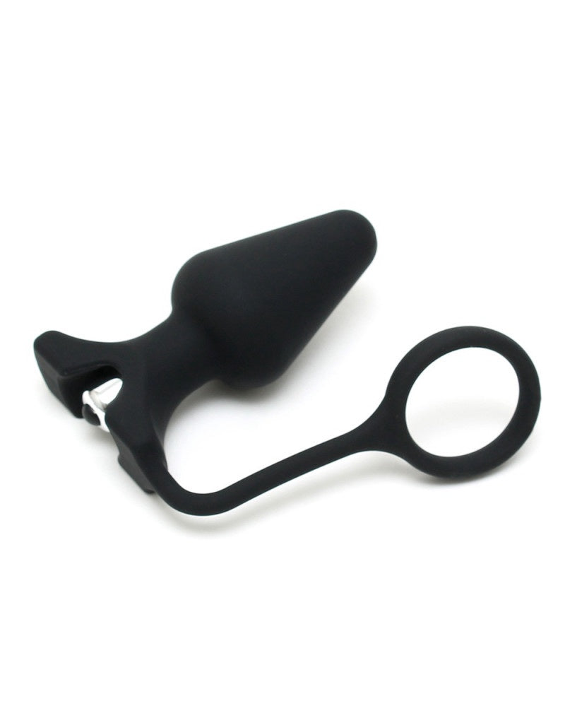 SILICONE BUTT PLUG MET COCKRING