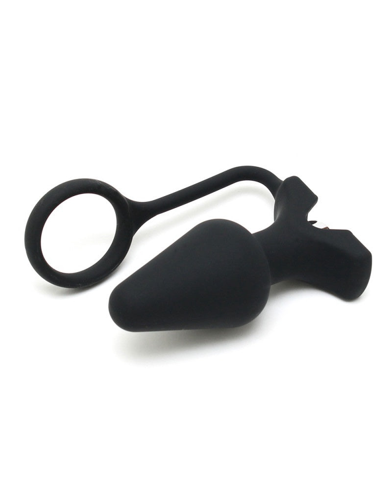 SILICONE BUTT PLUG MET COCKRING