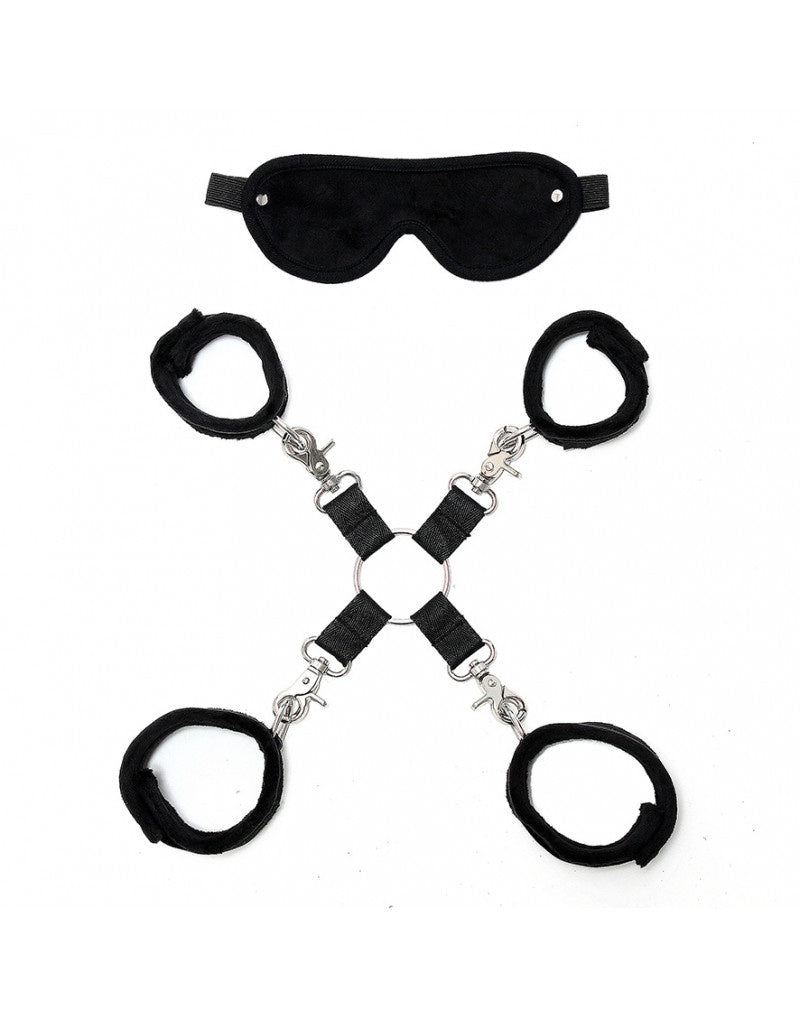 SOFT BONDAGE SET MET KLITTENBAND (6-DELIG)