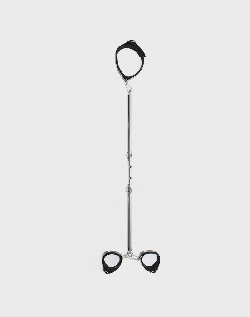 Rimba - Spreidstang met lederen handboeien halsband