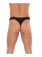 STRING MET RITSSLUITING - ONE SIZE - ZWART