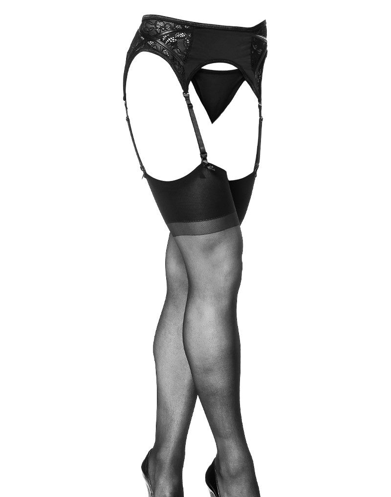 JARRETEL MET SLIP EN KOUSEN ONE SIZE ZWART