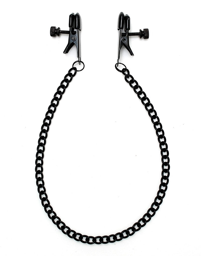 TEPELKLEMMEN MET KETTING ZWART 8169