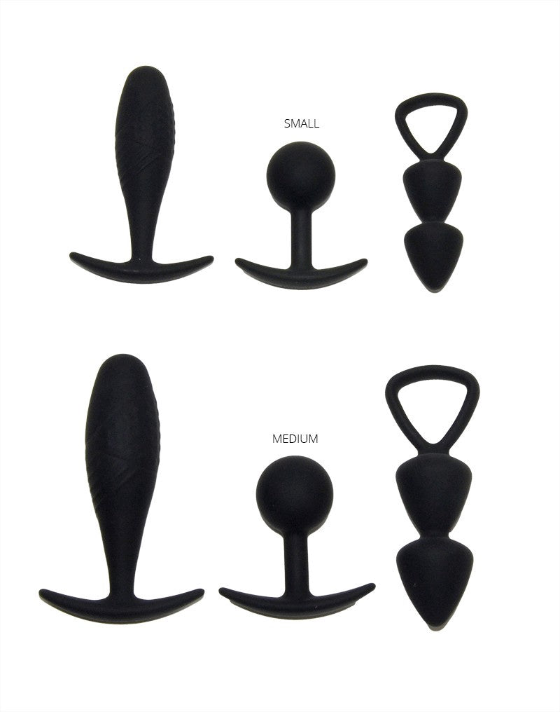 BASEL SET OF BUTT PLUGS MAAT S ZWART