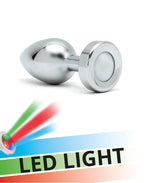 TOYS PISA BUTT PLUG MET LED LICHT ZILVER