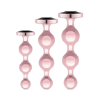 Rosy Gold - Metalen Buttplugset 3 stuks - Roségoud