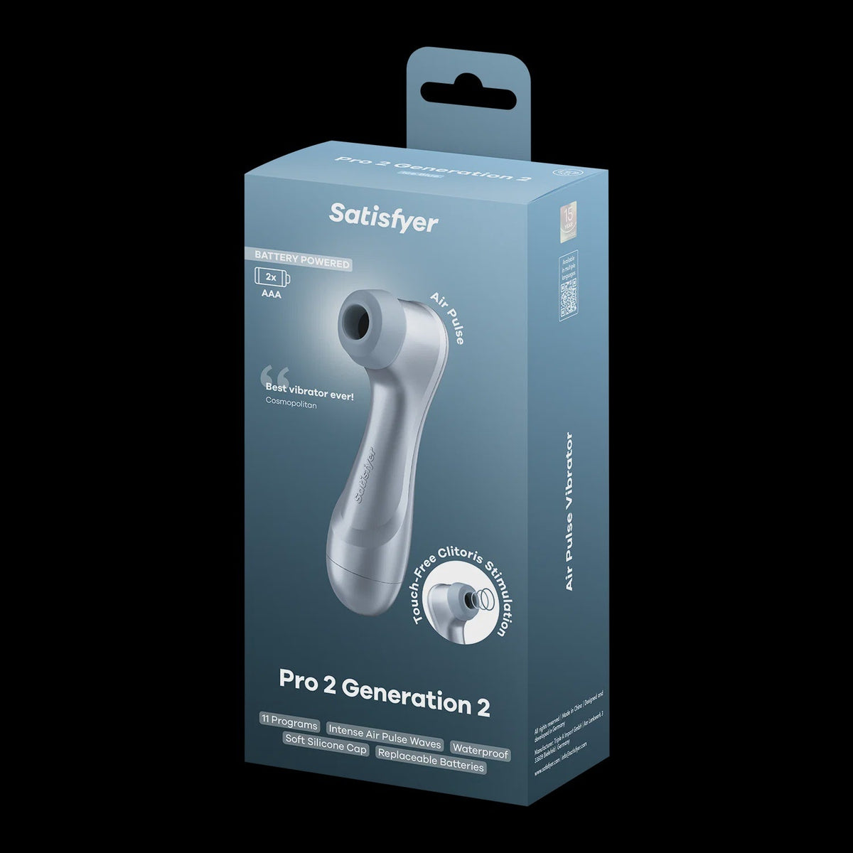 Satisfyer - Battery Series - Pro 2 Generation 2 - Air Pulse Vibrator - Ice Blue