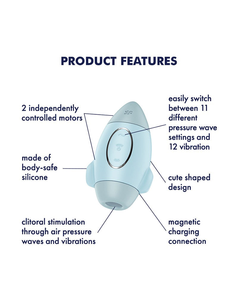 SATISFYER MISSION CONTROL LUCHTDRUK BLAUW