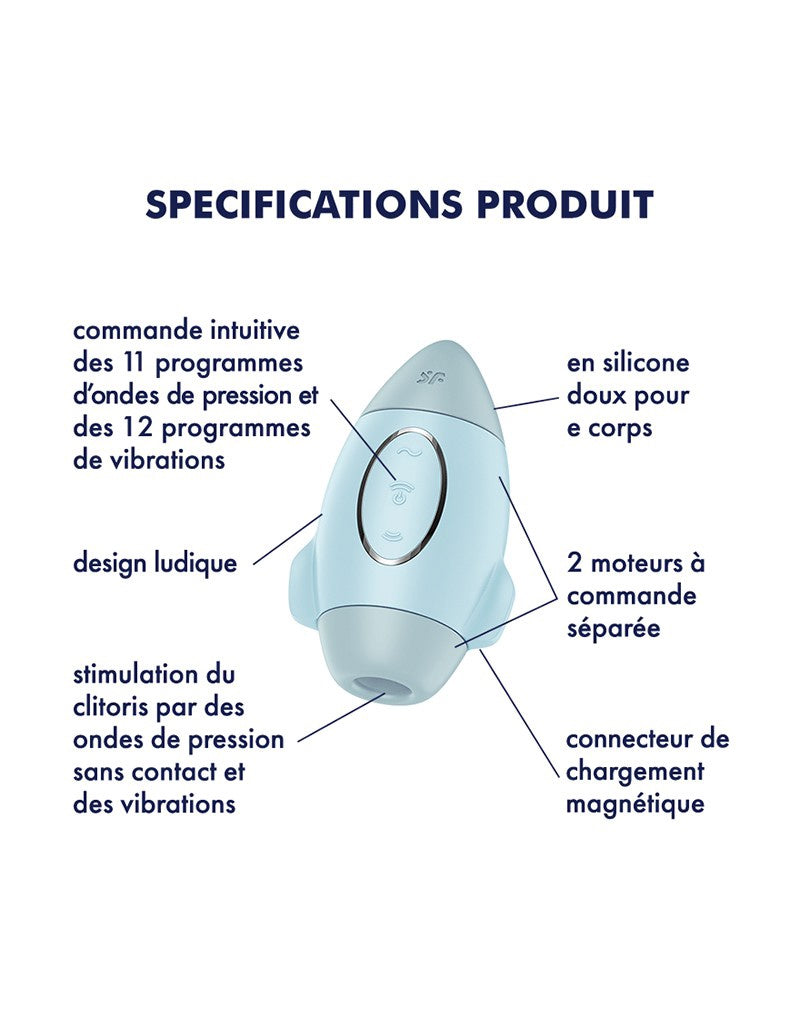 SATISFYER MISSION CONTROL LUCHTDRUK BLAUW