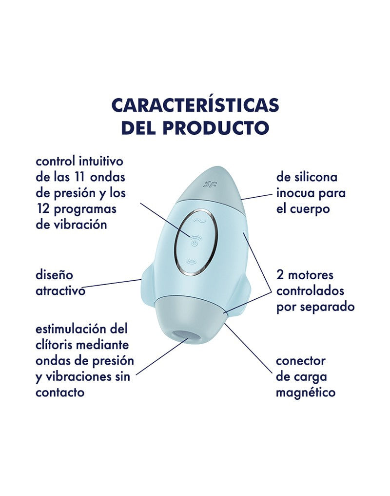 SATISFYER MISSION CONTROL LUCHTDRUK BLAUW