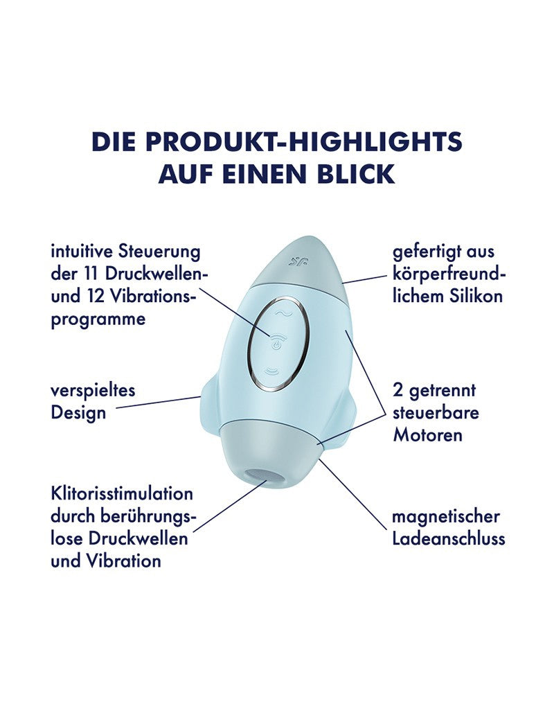 SATISFYER MISSION CONTROL LUCHTDRUK BLAUW