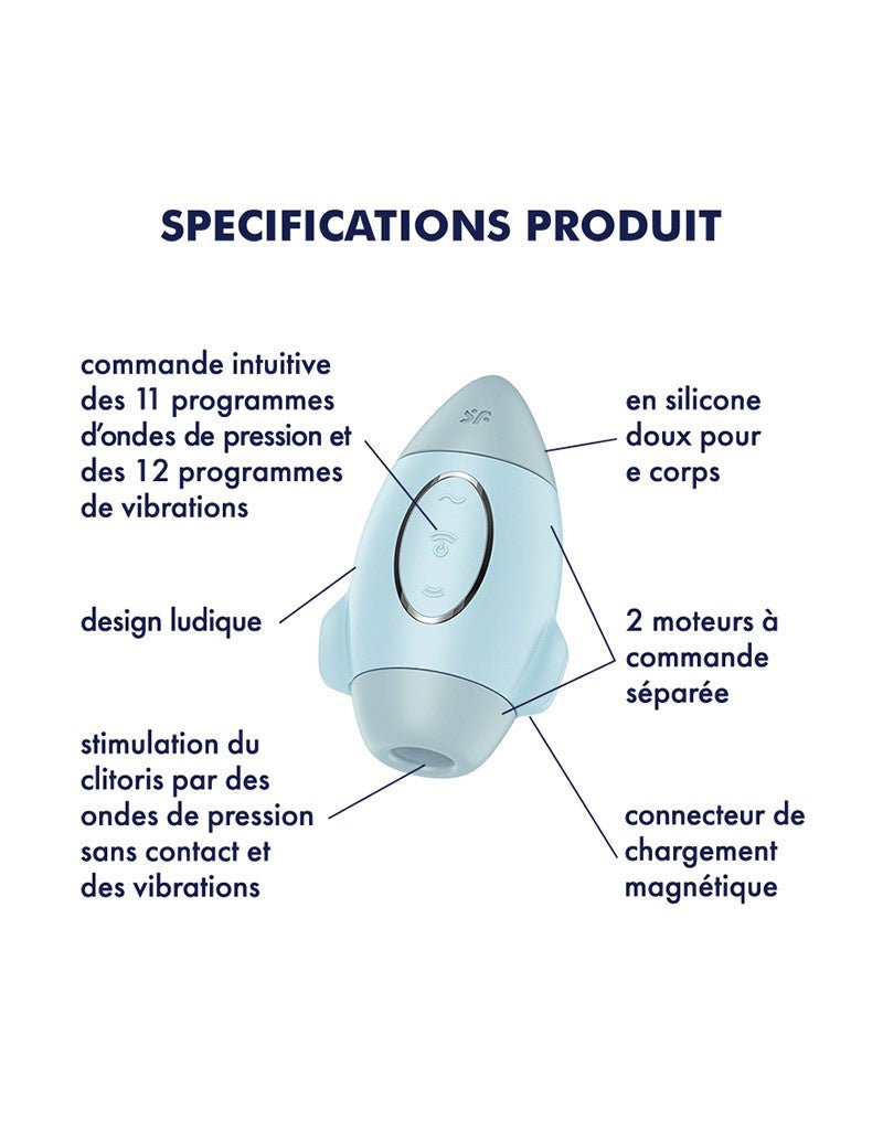 SATISFYER MISSION CONTROL LUCHTDRUK BLAUW