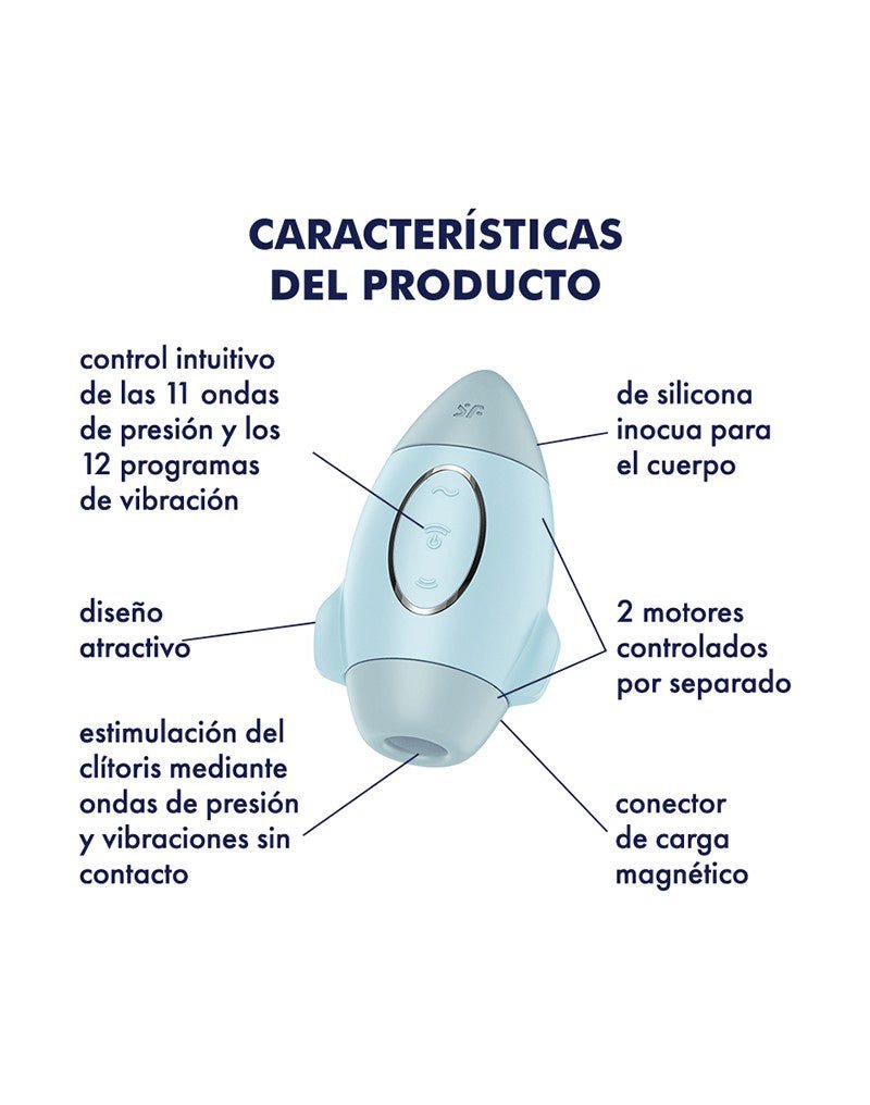 SATISFYER MISSION CONTROL LUCHTDRUK BLAUW