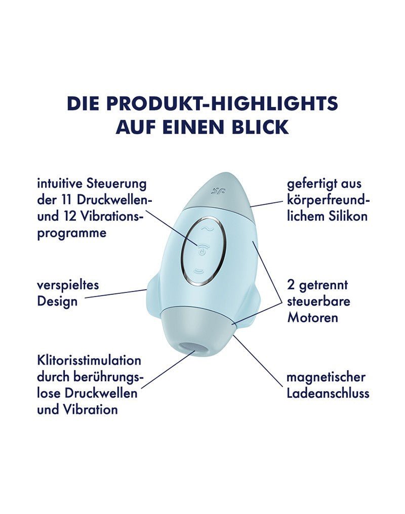 SATISFYER MISSION CONTROL LUCHTDRUK BLAUW