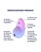 SATISFYER PIXIE DUST LUCHTDRUK PAARS & ROZE