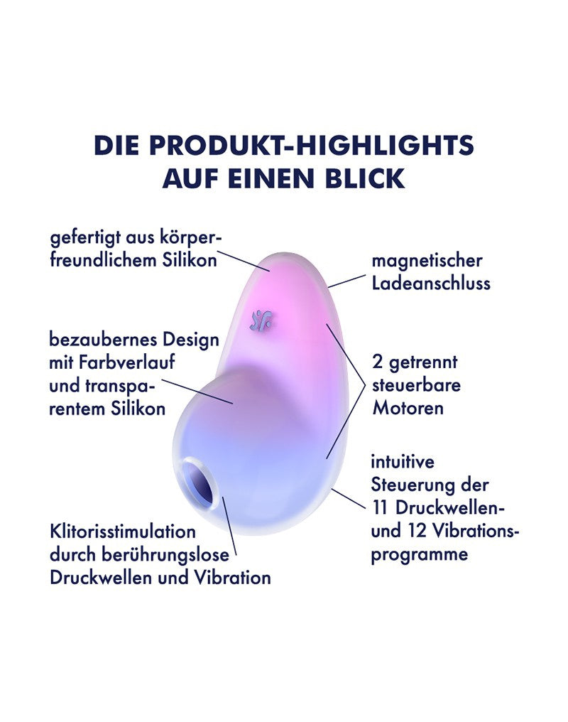 SATISFYER PIXIE DUST LUCHTDRUK PAARS & ROZE