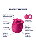 SATISFYER - PRO 2 CLASSIC BLOSSOM LUCHTDRUK VIBRATOR ROOD