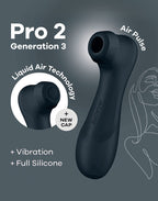 SATISFYER PRO 2 GENERATION 3 LUCHTDRUK VIBRATOR ZWART