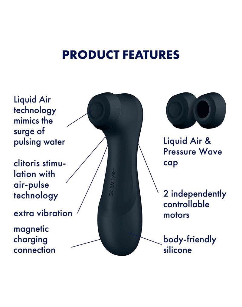 SATISFYER PRO 2 GENERATION 3 LUCHTDRUK VIBRATOR ZWART