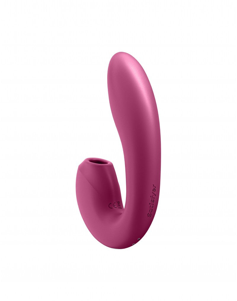 SATISFYER SUNRAY LUCHTDRUK + G-SPOT VIBRATOR BERRY