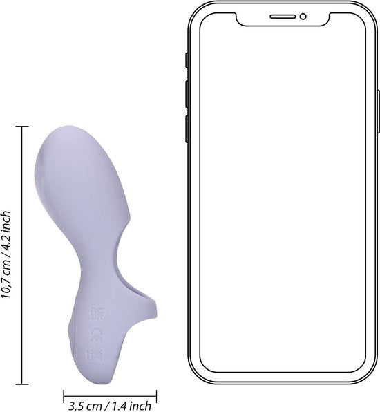 Siliconen Vinger Vibrator Lavendel